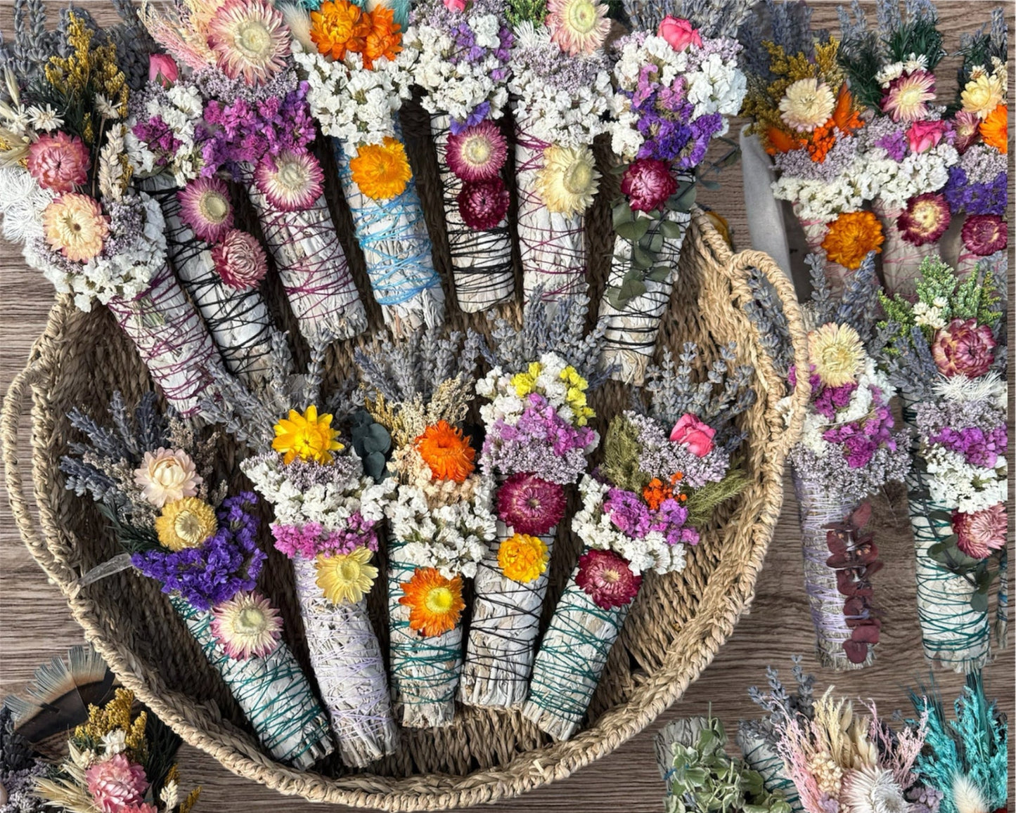 9” Decorative Sage bundle With Lavender and Eucalyptus